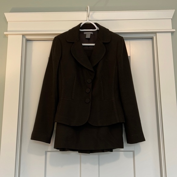 Stunning two piece Ann Taylor skirt suit sold brown tweed - Picture 2 of 6